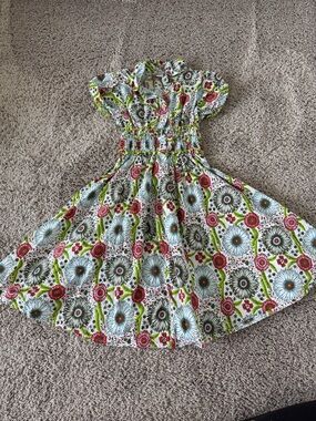 Maria Elena Floral Retro Kids Dress